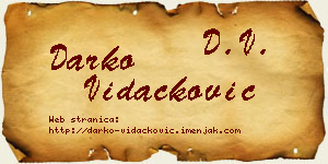 Darko Vidačković vizit kartica